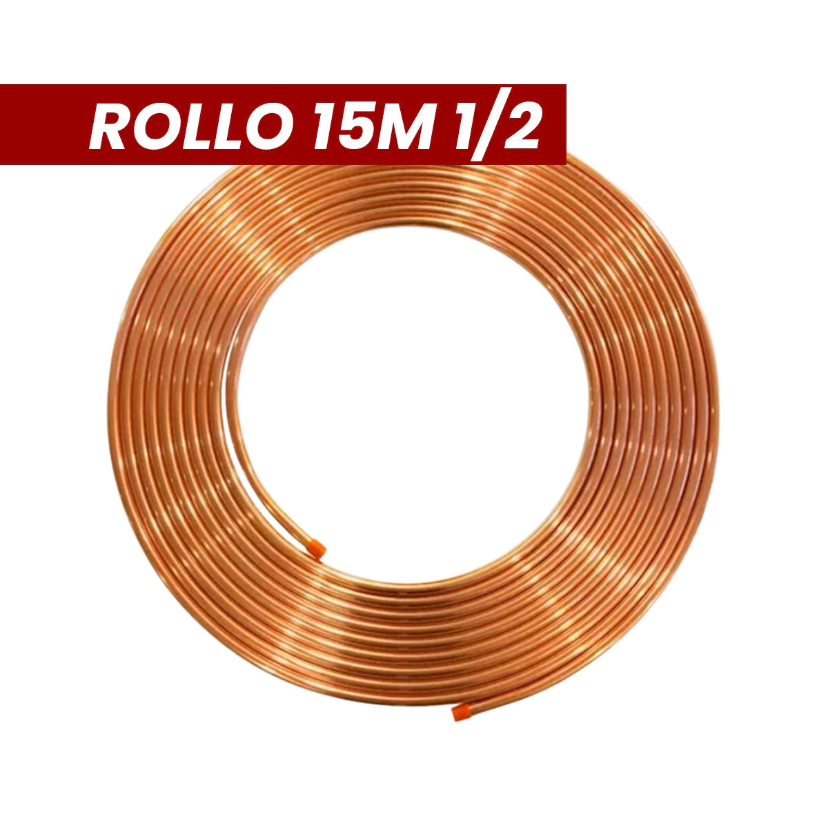 ROLLO CA�O DE COBRE 1/2 X 0,8 X 15,24 MTS PESO APROX 4 KG