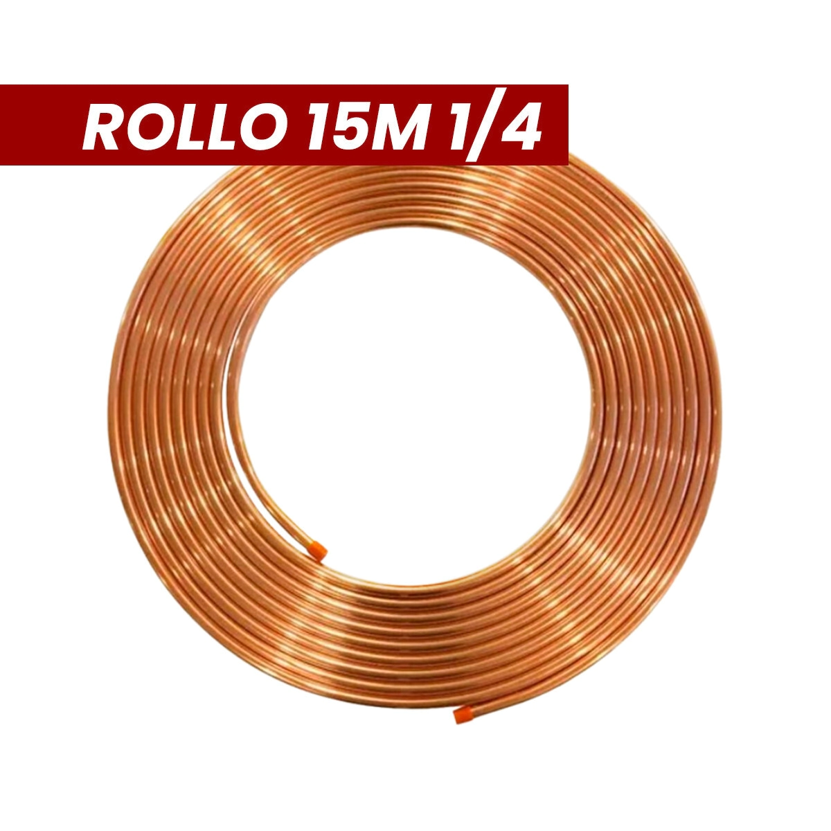 ROLLO CA�O DE COBRE 1/4 X 0,8 X 15,24 MTS PESO APROX 1,911 KG