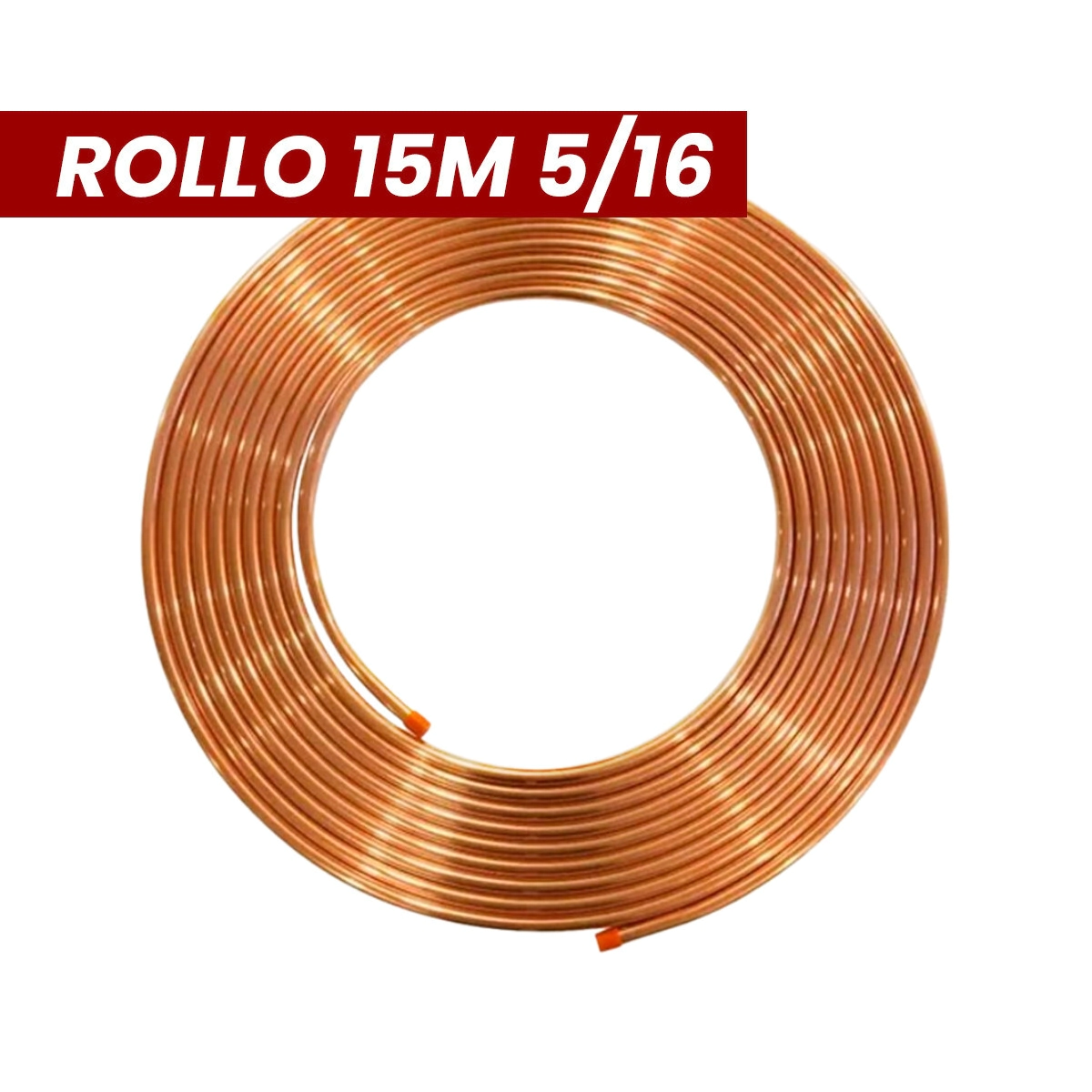 ROLLO CA�O DE COBRE 5/16 X 0,81 X 15,24 MTS PESO APROX 2,52 KG