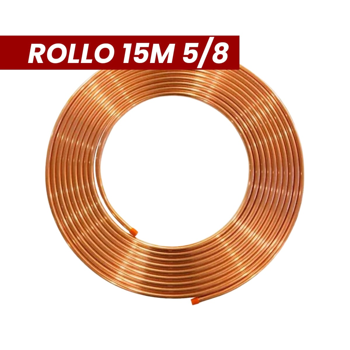 ROLLO CA�O DE COBRE 5/8 X 0,89 X 15,24 MTS PESO APROX 5,2 KG