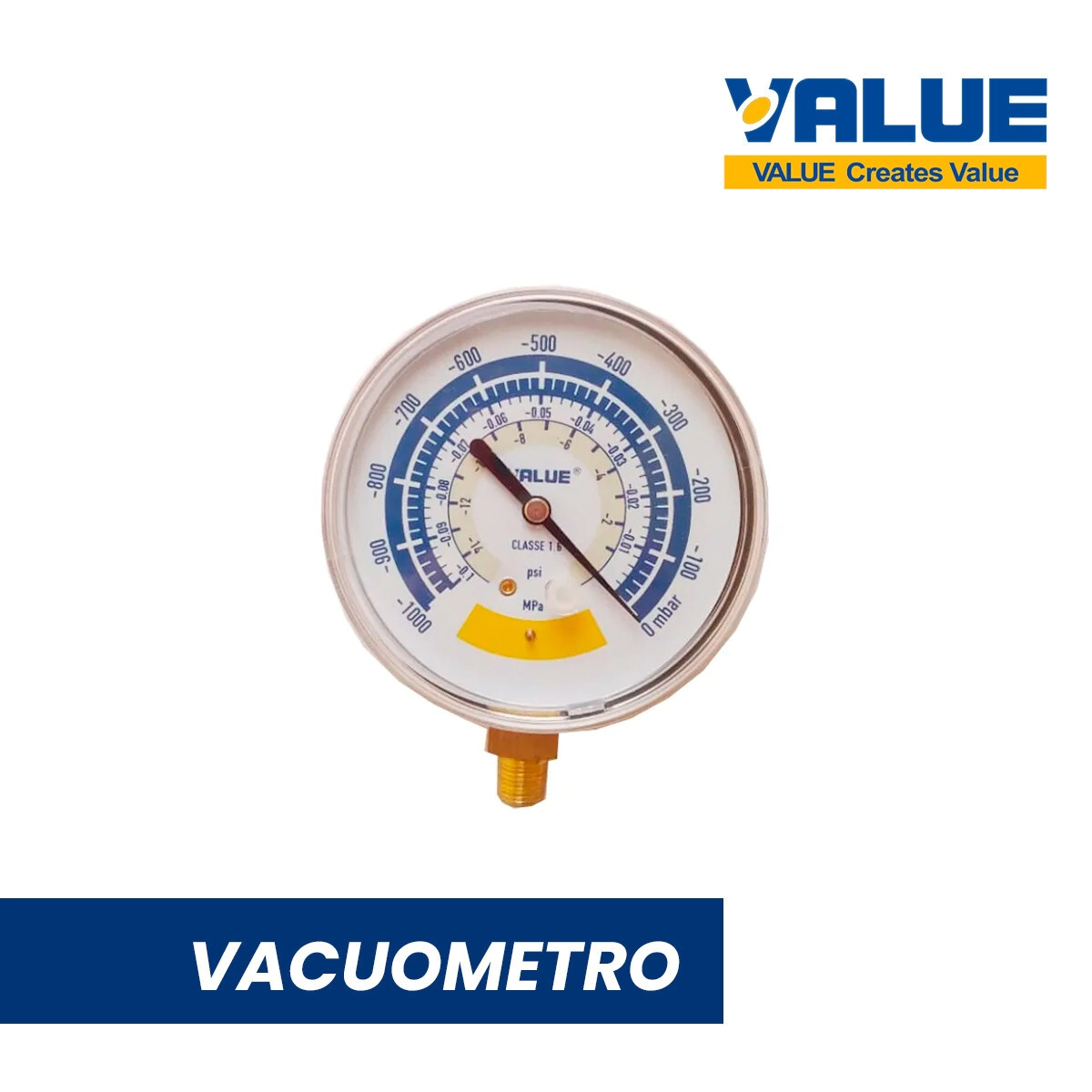 VACUOMETRO PARA BOMBA DE VACIO - VALUE 1/8 - V-VG760