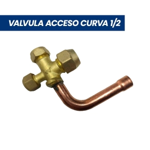 VALVULA ACCESO CURVA A.A. SPLIT DE 1/2`