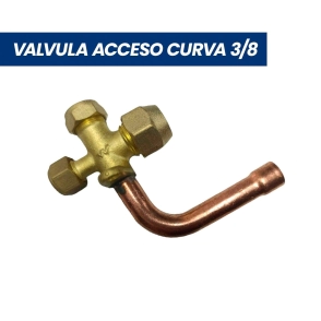 VALVULA ACCESO CURVA A.A. SPLIT DE 3/8``