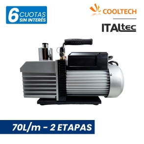 BOMBA DE VACIO COOLTECH/ITALTEC 70LTS/M 2 ETAPAS - 1/3 HP