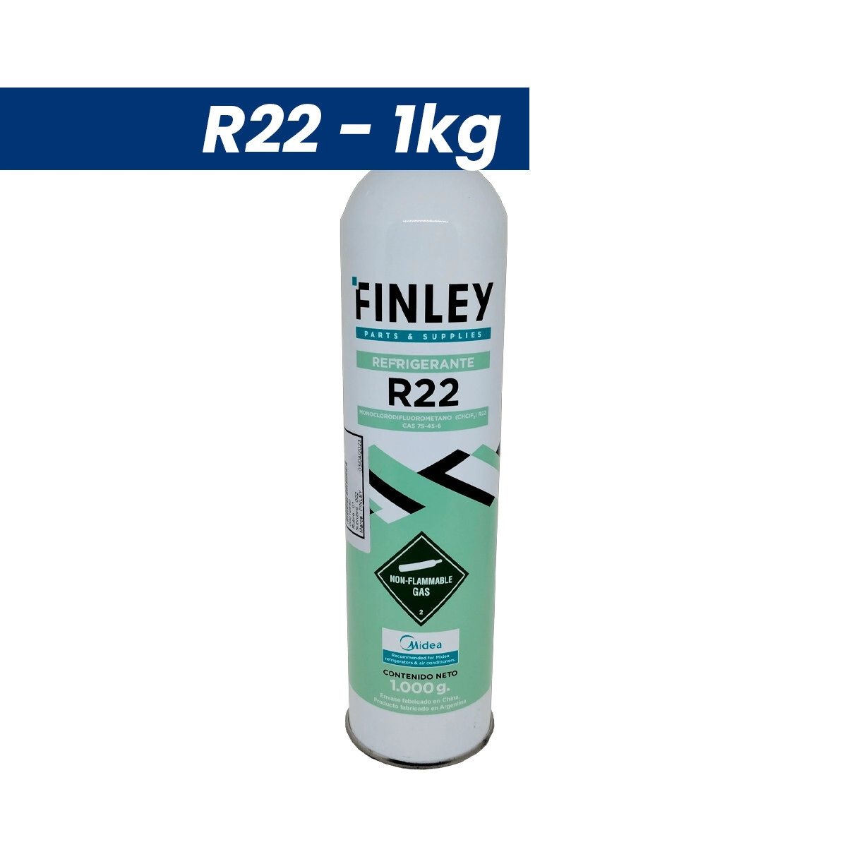 GASES REFRIGERANTES R22 FINLEY - LATA X 1 KG