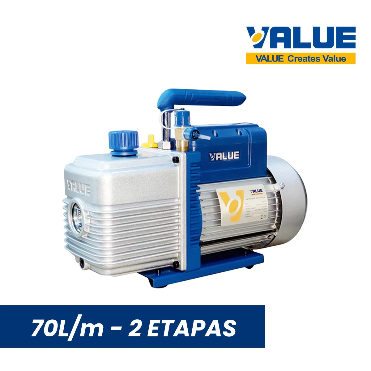 BOMBA DE VACIO VALUE 70LTS/M 2 ETAPAS - 1/4 HP