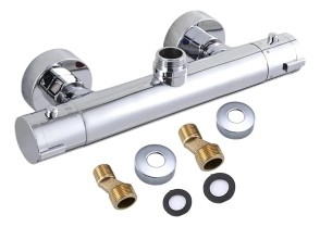 LLAVE TERMOSTATICA EN Y HACIA ARRIBA - VALVULA MEZCLADORA - TERMOTANQUE SOLAR