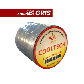 CINTA PVC GRIS COOL TECH CON ADHESIVO 0,13MM X 70MM X 20M