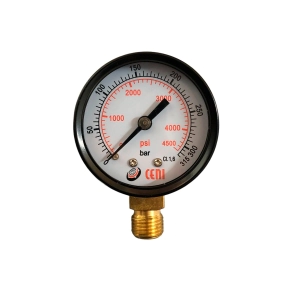 MANOMETRO P/VALVULA NITROGENO ALTA PRESION LIGA 0-4000PSI