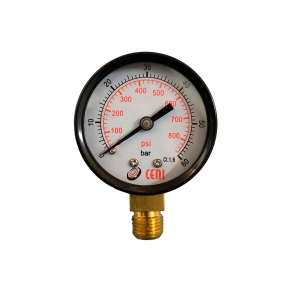 MANOMETRO P/VALVULA NITROGENO ALTA PRESION LIGA 0-800PSI
