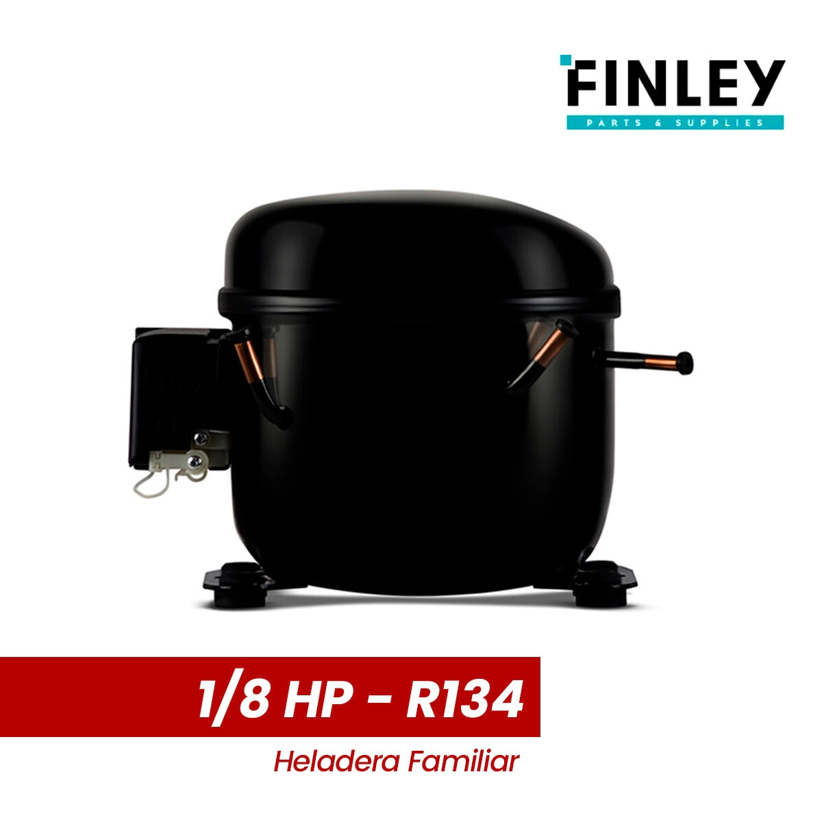 MOTOCOMP. FAM. FINLEY - 1/8 HP - R134A - LBP - 220V - MOTOR HELADERA FAMILIAR