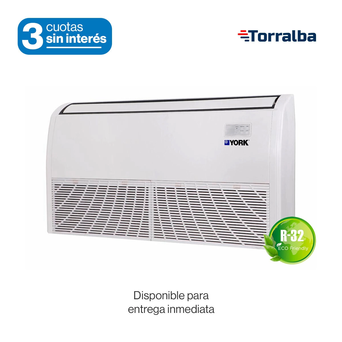 AA PISO TECHO YORK INVERTER 6 TR 18000FR FRIO CALOR 380V - R32 - YUKF55BYMNFUH1